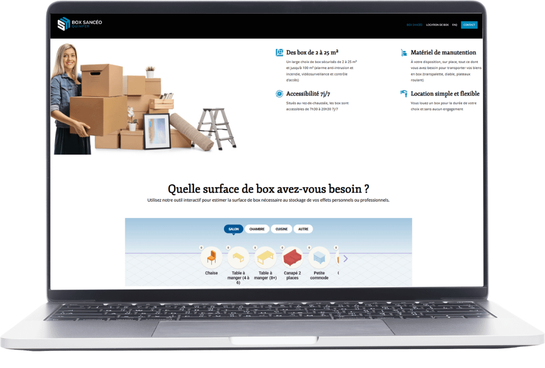 site vitrine mockup