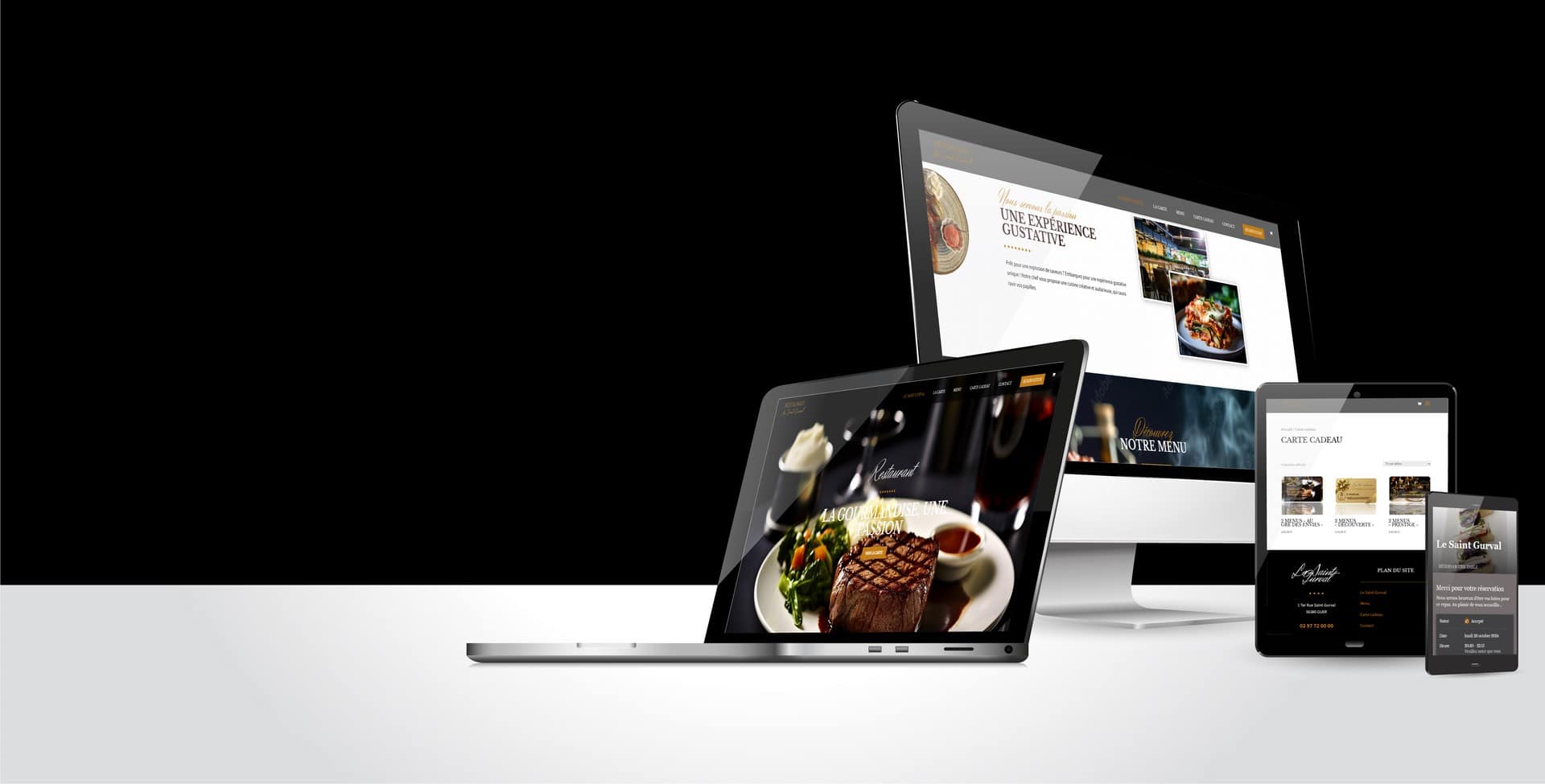 Mockup Site internet restaurant mockup site web rdv en ligne